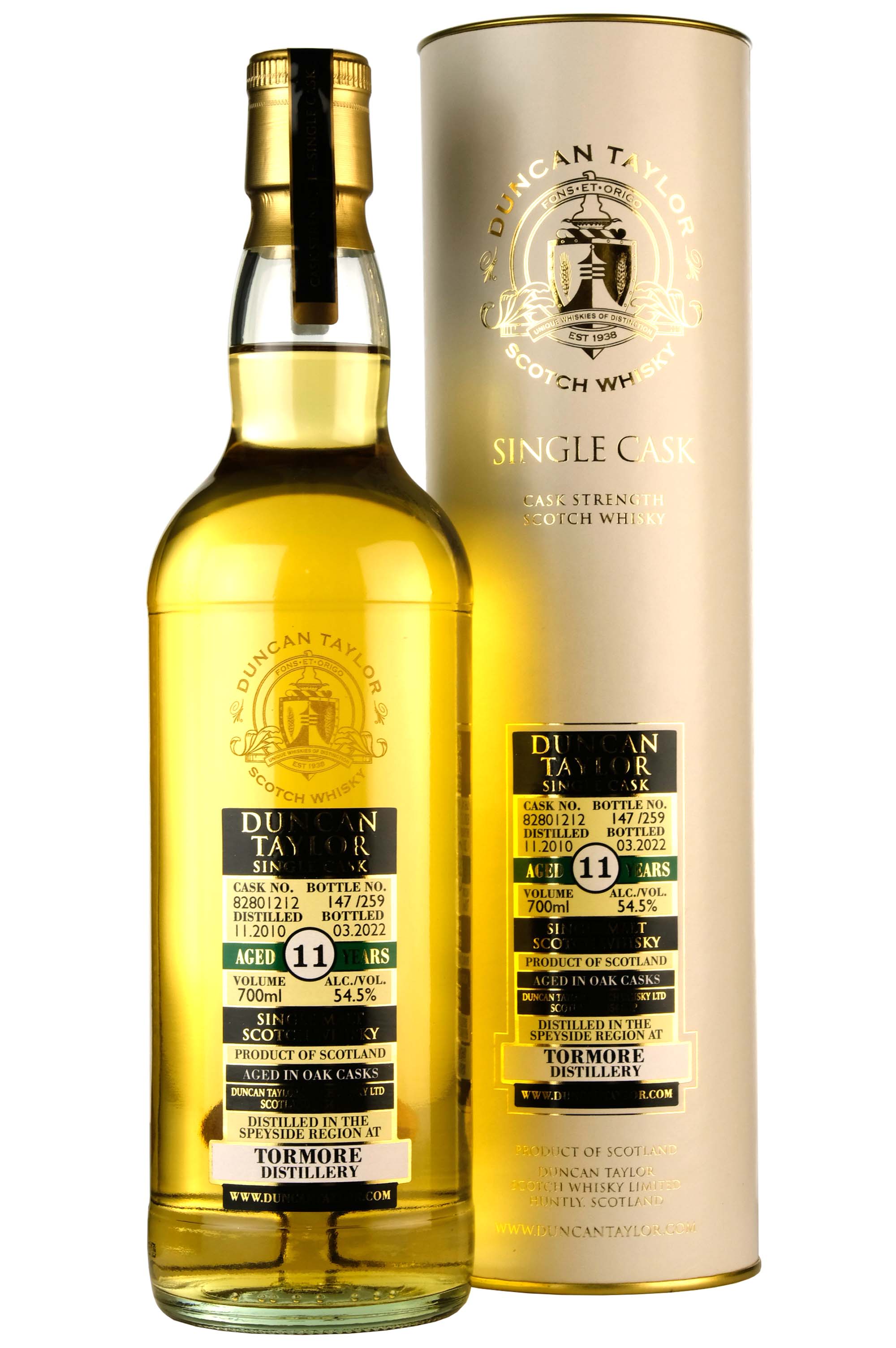 Tormore 2010-2022 | 11 Year Old Duncan Taylor Cask 82801212