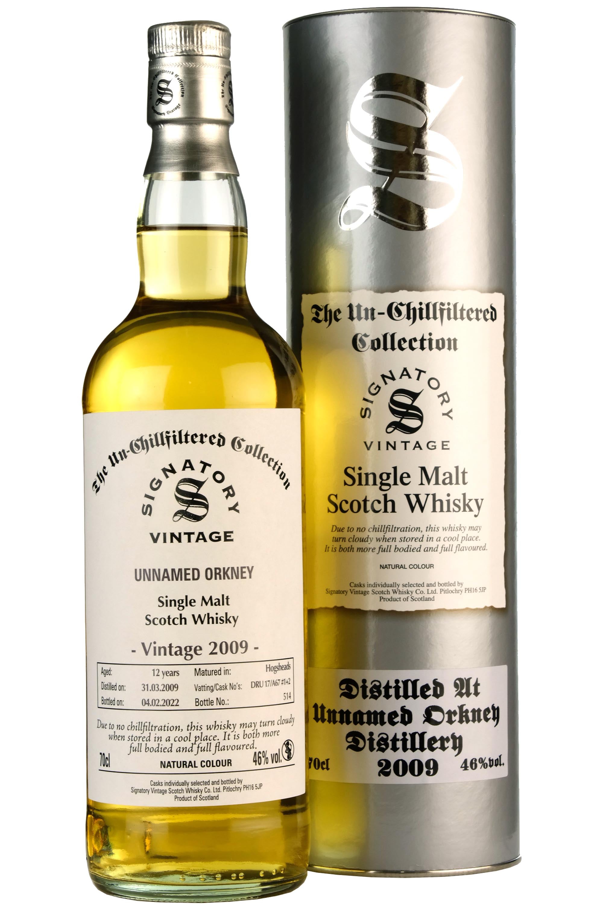 Unnamed Orkney 2009-2022 | 12 Year Old Signatory Vintage Cask DRU 17/A67 #1+2