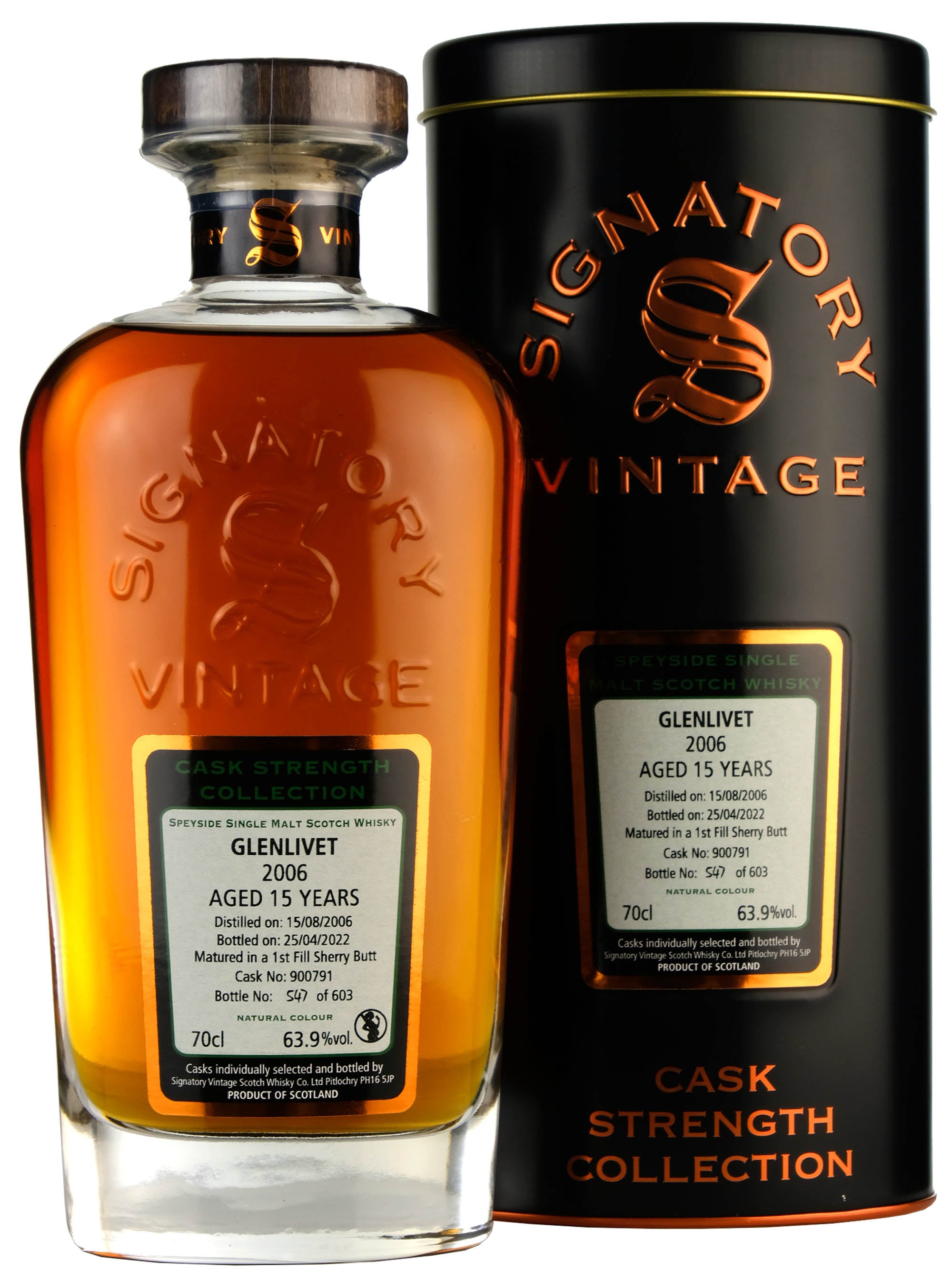 Glenlivet 2006-2022 | 15 Year Old Signatory Vintage Cask Strength Collection Single Cask 900791