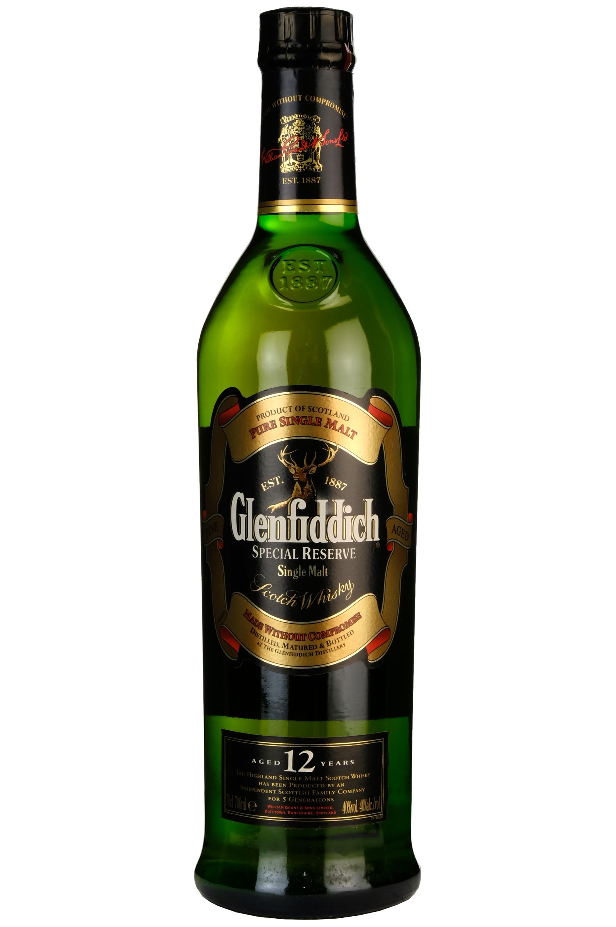 Glenfiddich 12 Year Old Single Malt Scotch Whisky, Speyside
