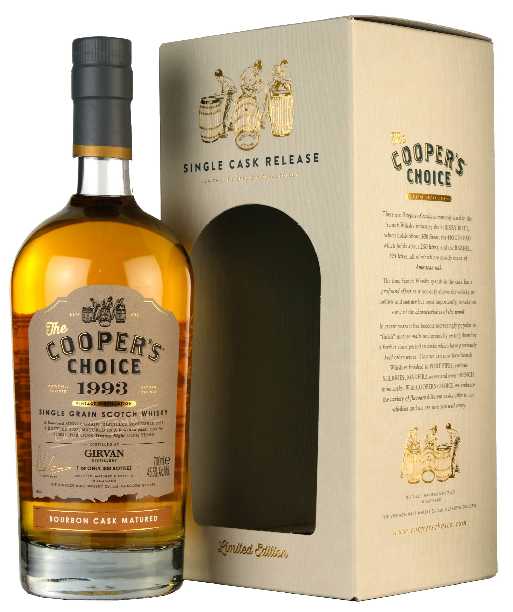Girvan 1993-2022 | 28 Year Old Cooper's Choice Single Cask 110054