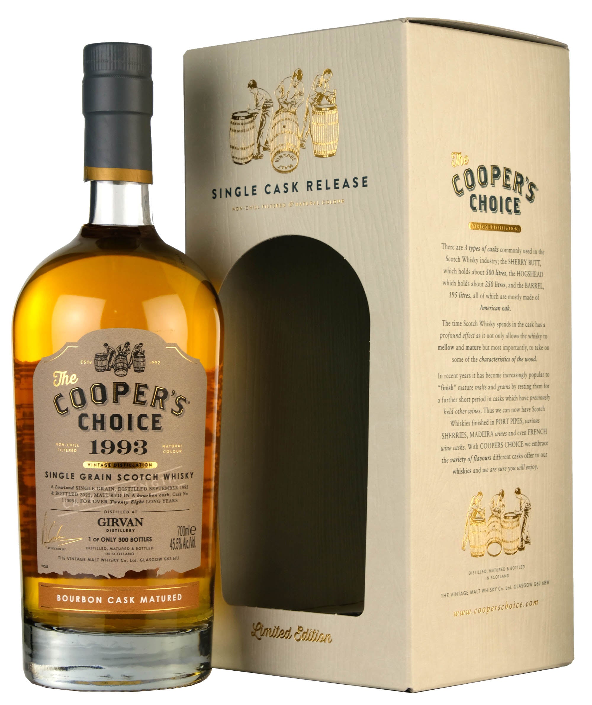 Girvan 1993-2022 | 28 Year Old Cooper's Choice Single Cask #110054