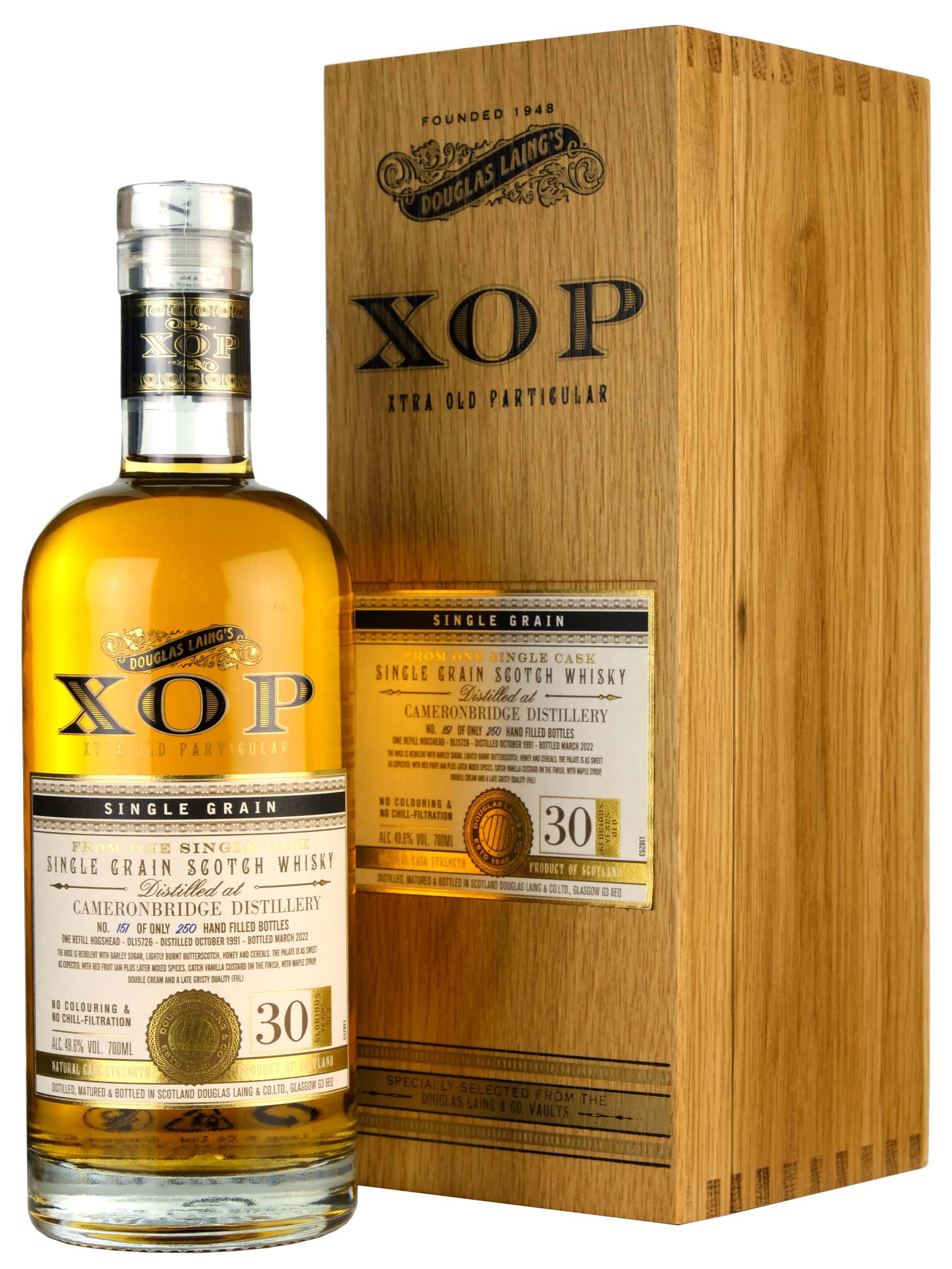 Cameronbridge 1991-2022 | 30 Year Old Douglas Laing XOP Single Cask DL15726