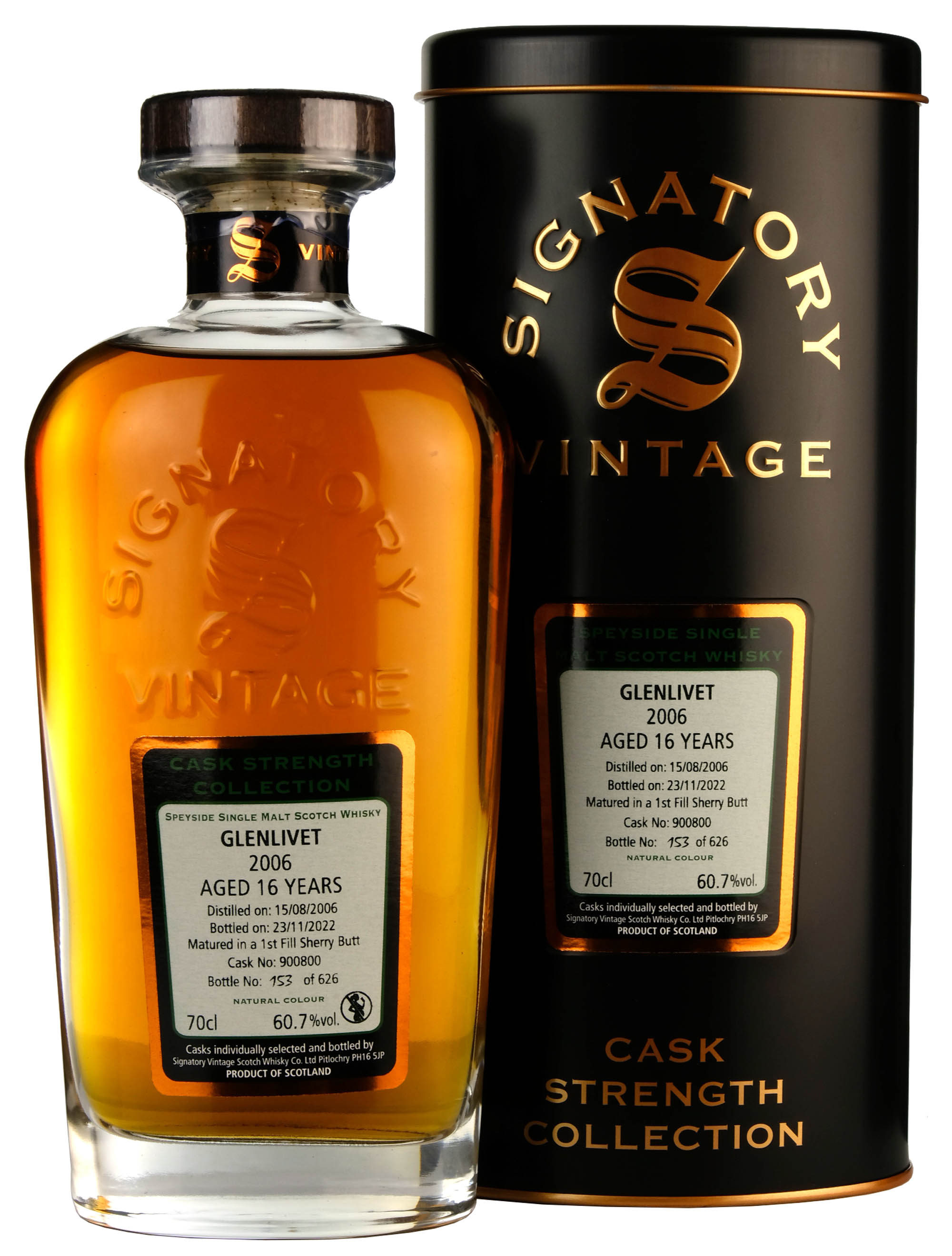 Glenlivet 2006-2022 | 16 Year Old Signatory Vintage Cask 900800