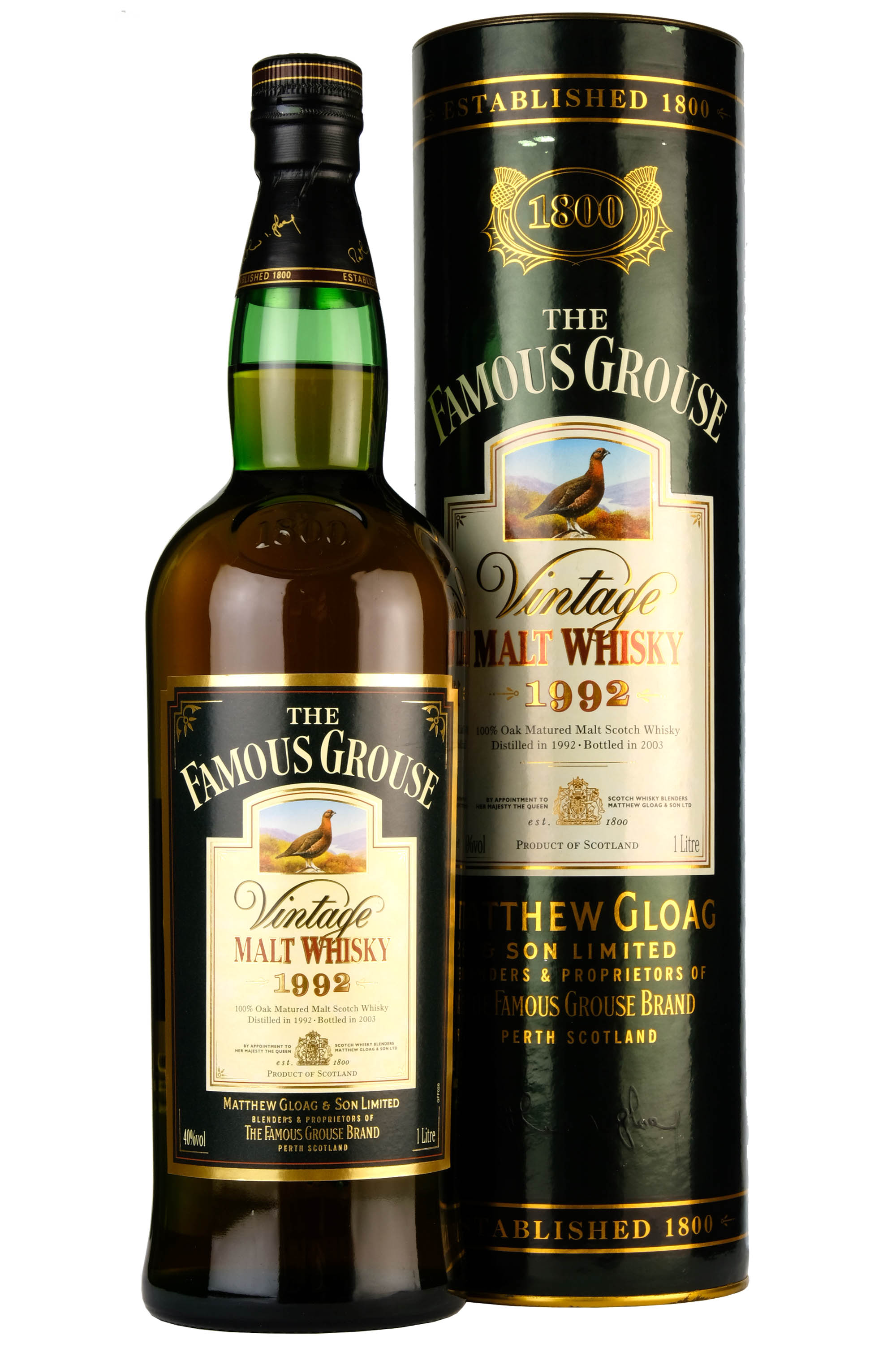 Famous Grouse 1992-2003 Blended Malt Whisky 1 Litre