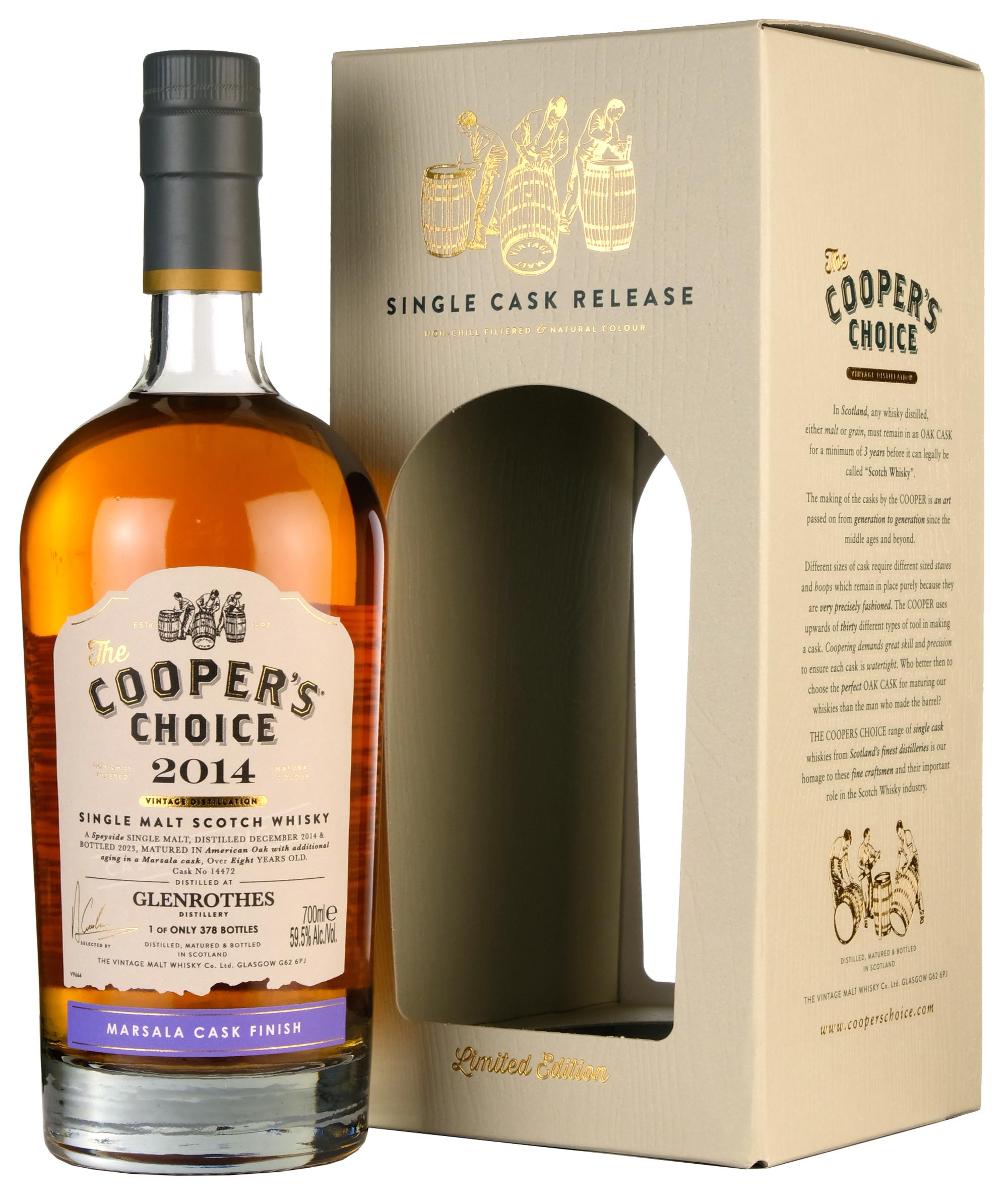 Glenrothes 2014-2023 | 8 Year Old Cooper's Choice Single Cask #14472