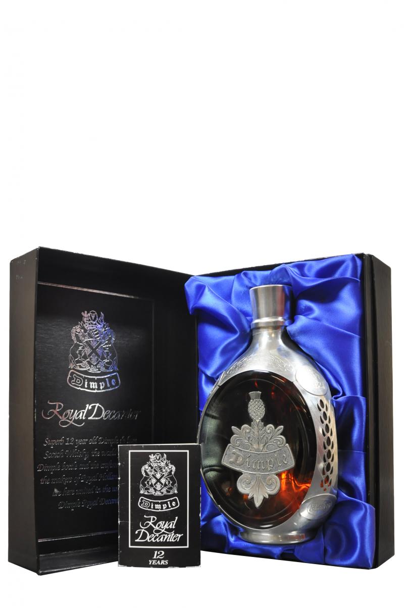 dimple royal pewter decanter, blended scotch whisky