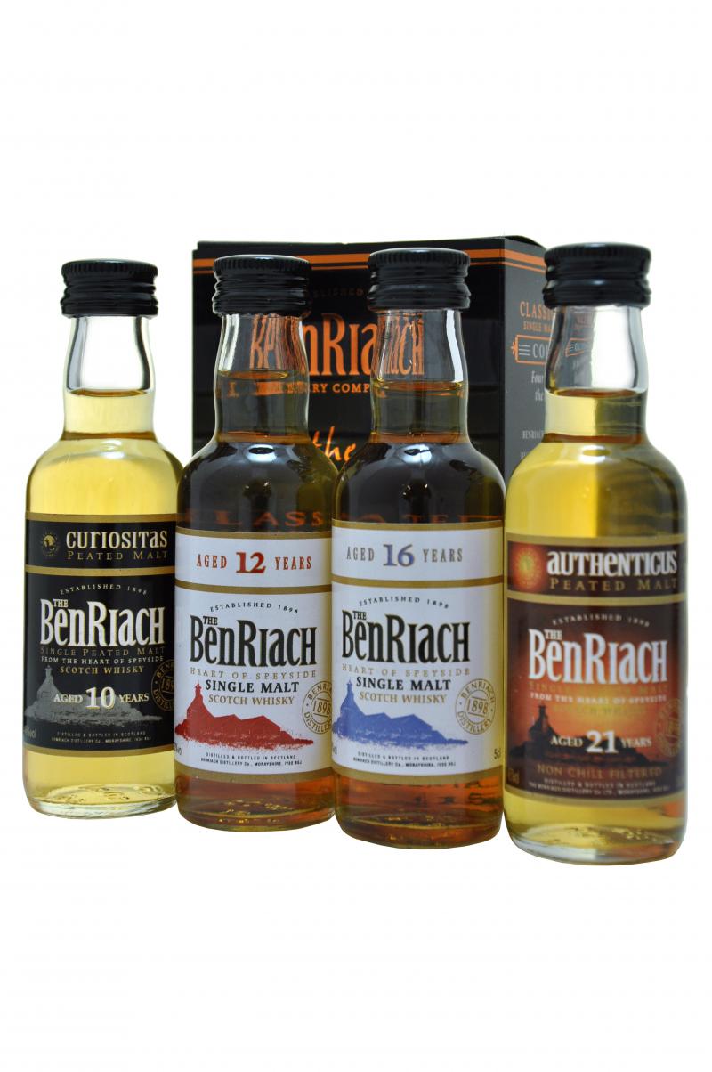 benriach classic collection gift pack, speyside single malt scotch whisky whiskey