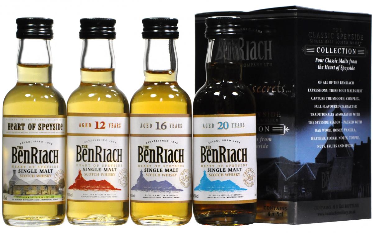 benriach classic malt collection gift pack, speyside single malt scotch whisky whiskey