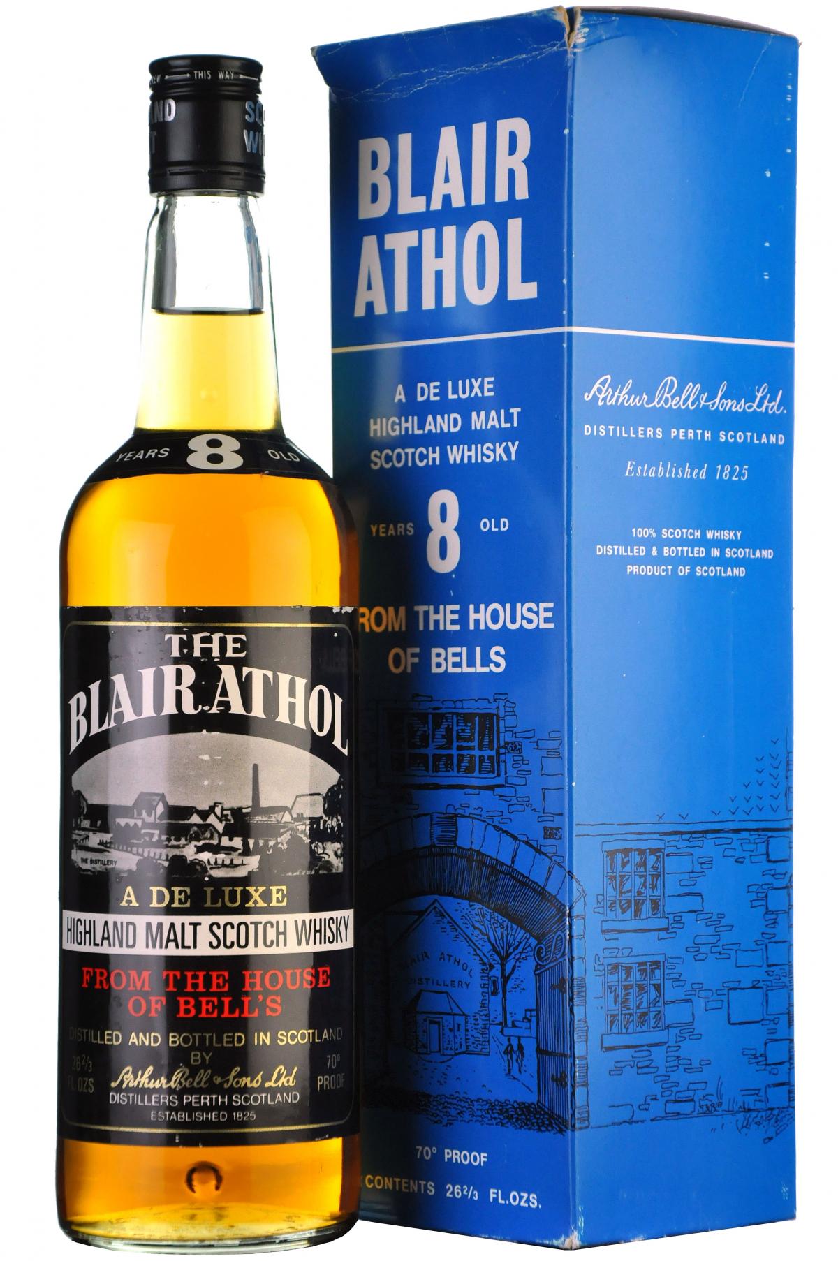 blair athol 8 year old 1970s, highland single malt scotch whisky
