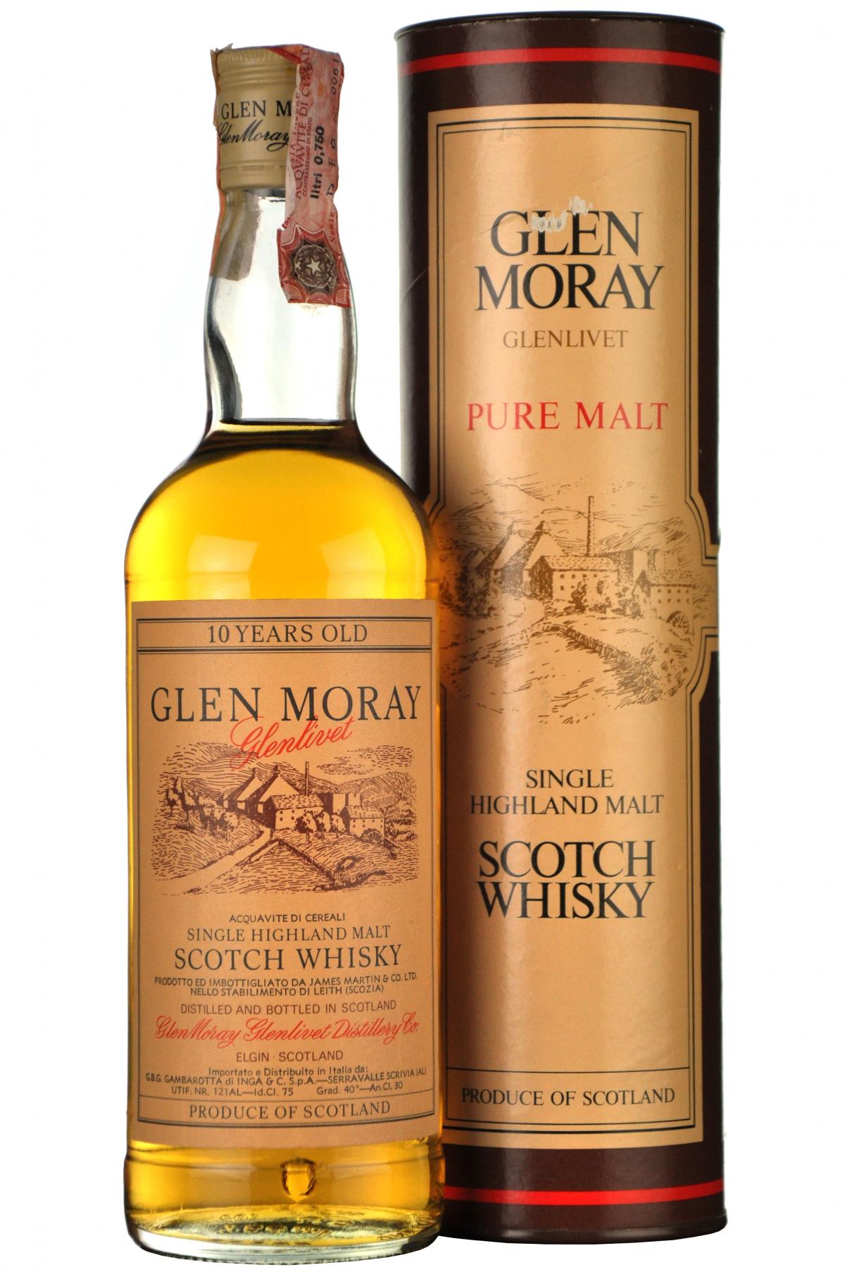 Glen Moray 10 Year Old 1980s