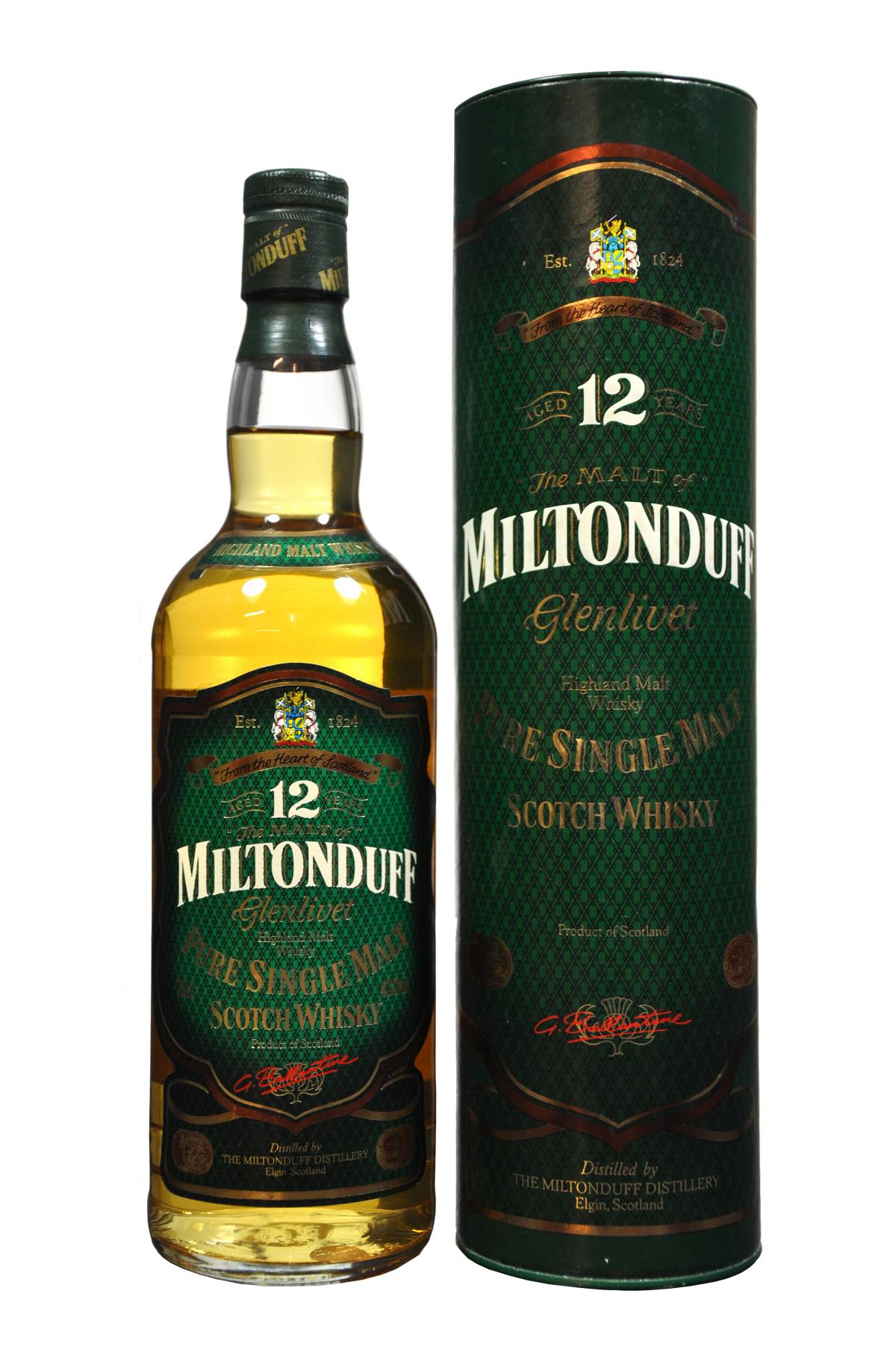 Miltonduff-Glenlivet 12 Year Old Early 1990s - Whisky Online Shop