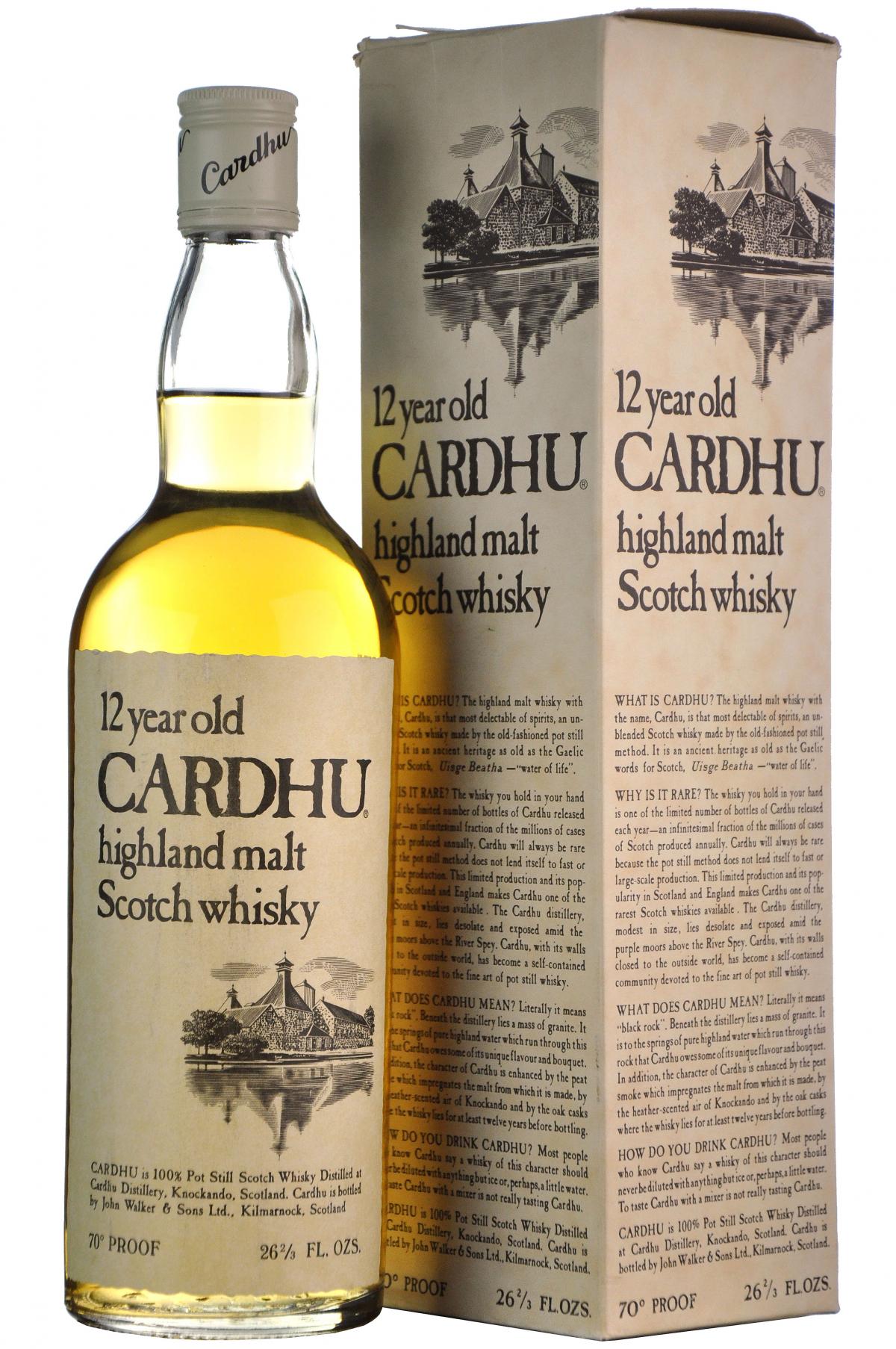cardhu 12 year old 70 proof speyside single malt scotch whisky whiskey