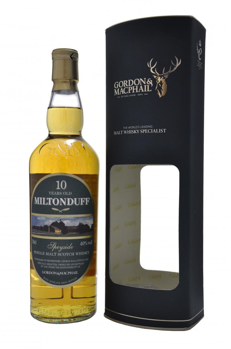 miltonduff, 10, year, old, gordon, and, macphail, speyside, single, malt, scotch, whisky, whiskey