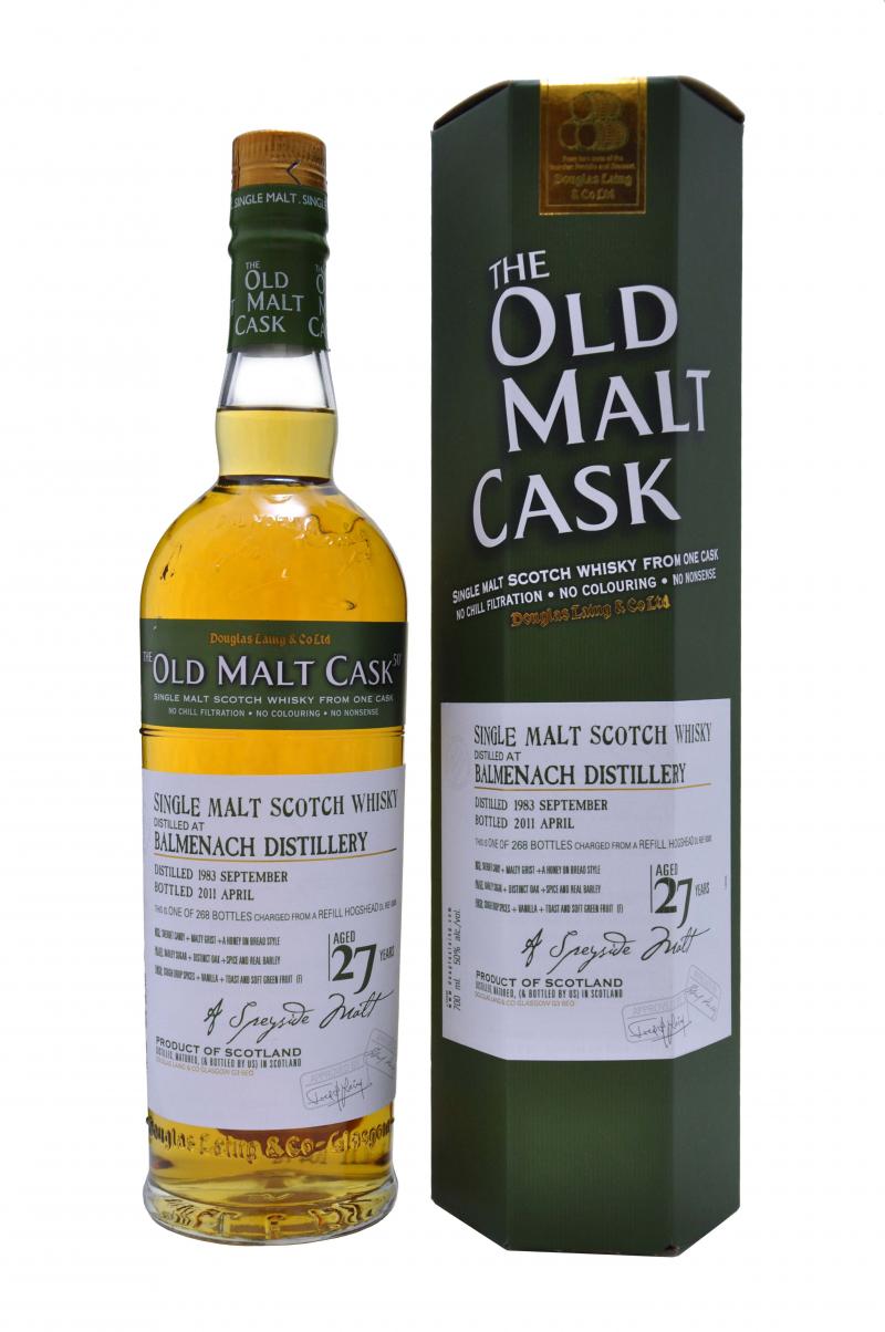 balmenach 1983, 27 year old, cask number 0000, douglas laing old malt cask, refill hogshead, single malt scotch whisky, whiskey