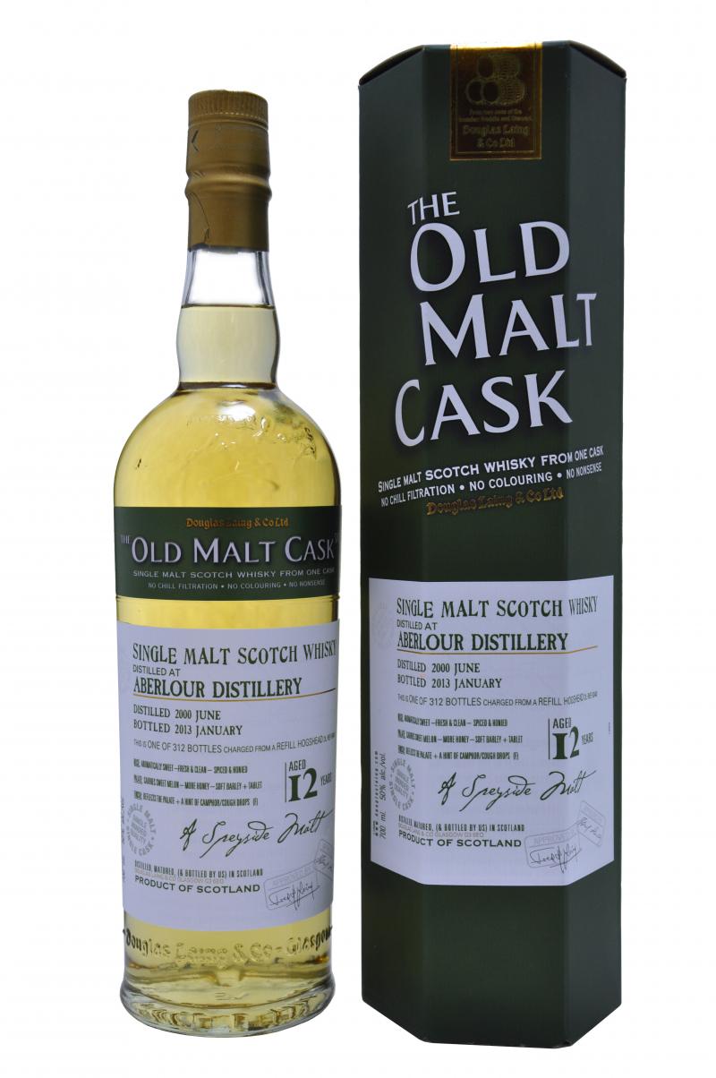 aberlour distilled 2000, 12 year old, bottled 2013 by douglas laing old malt cask, speyside single malt scotch whisky whiskey