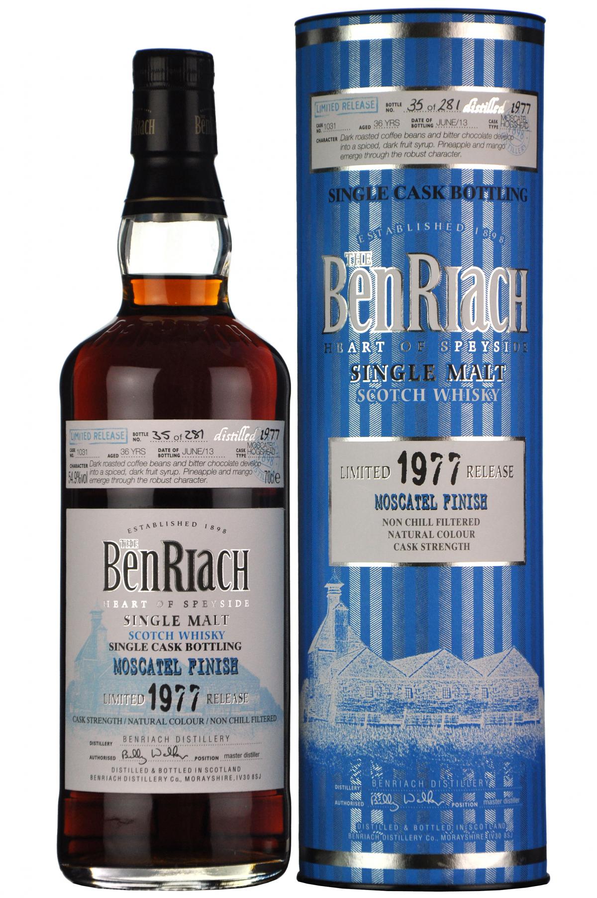 Benriach 1977-2013 | 36 Year Old Single Cask 1031 Batch 10