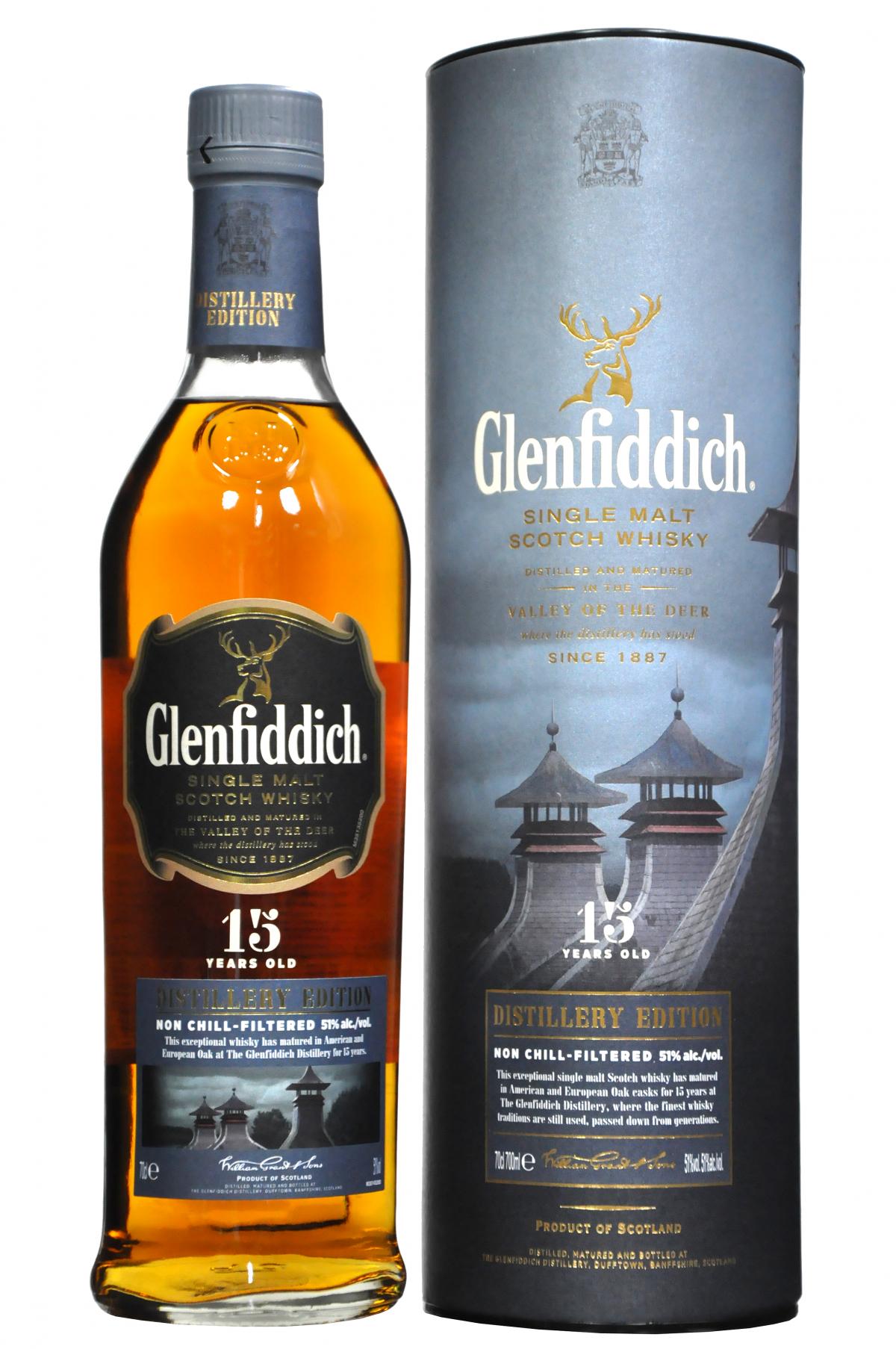 glenfiddich 15 year old, distillery edition, single malt scotch whisky whiskey