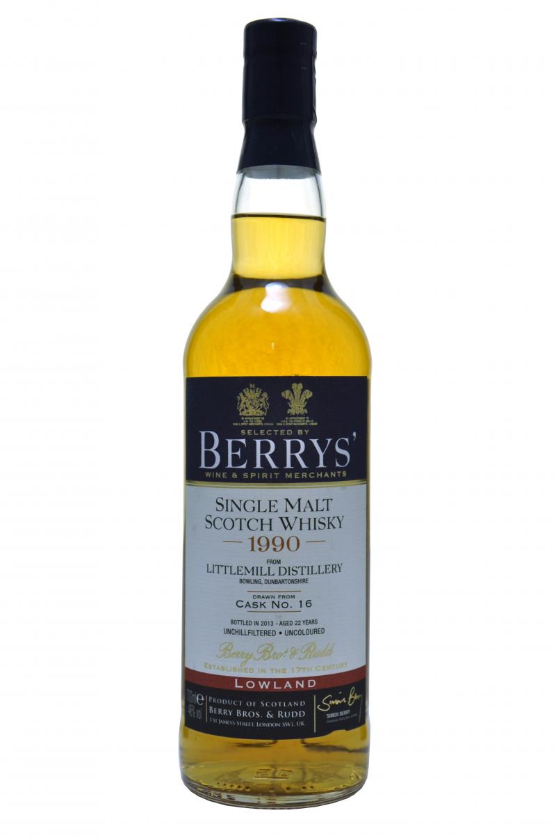 littlemill 1990 - 22 years old - berry bros & rudd whisky