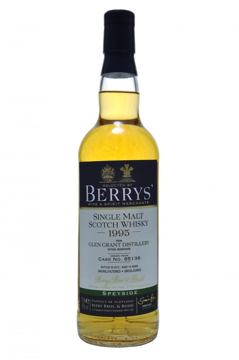 glen grant 1995 - 18 year old - berry bros & rudd whisky