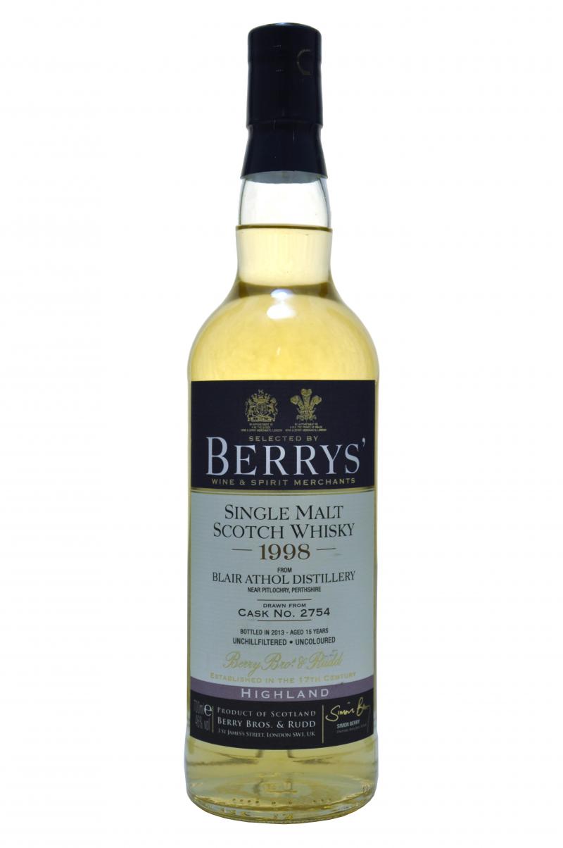 blair athol 1998 - 15 year old - berry bros & rudd whisky