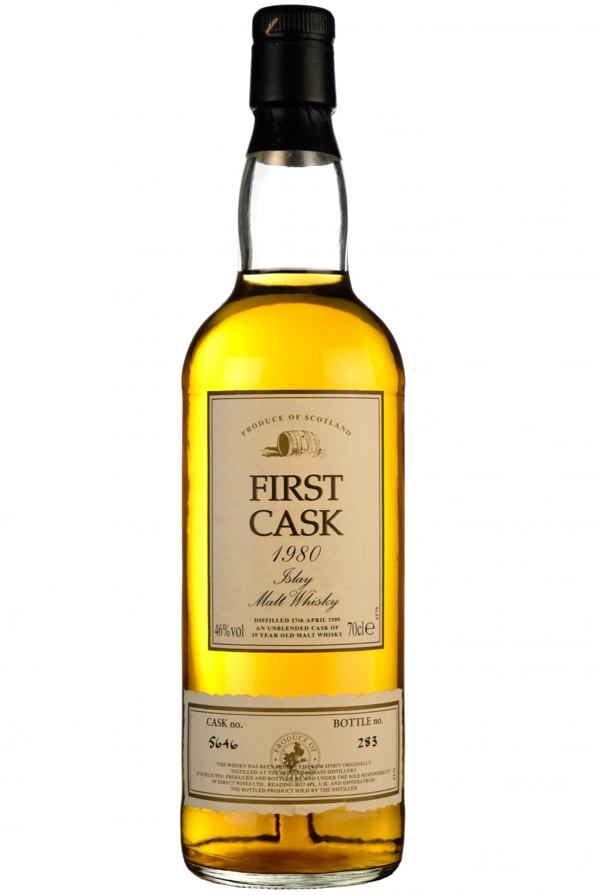 bunnahabhain 1980-1999, 19 year old, first cask 5646, single malt scotch whisky