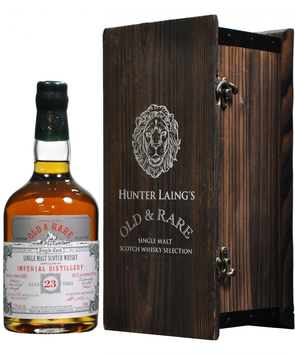 imperial 1990, 23 year old, old & rare platinum selection, single malt scotch whisky