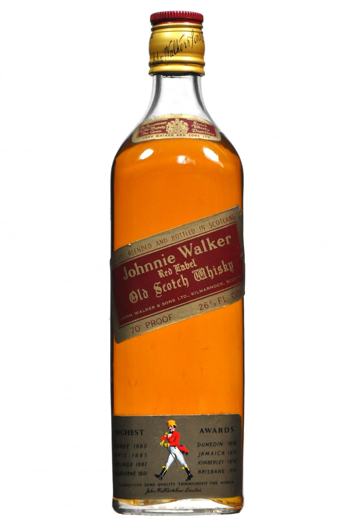johnnie walker red label 1970s, blended scotch whisky