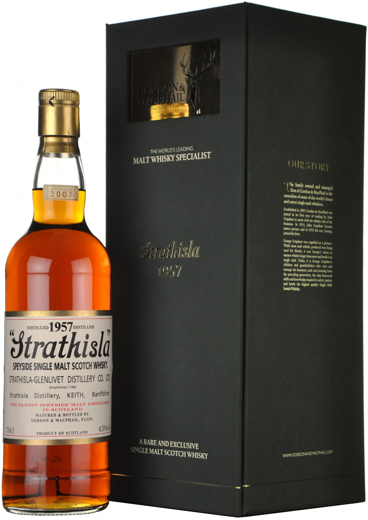 strathisla 1957-2007, gordon & macphail, speyside single malt scotch whisky