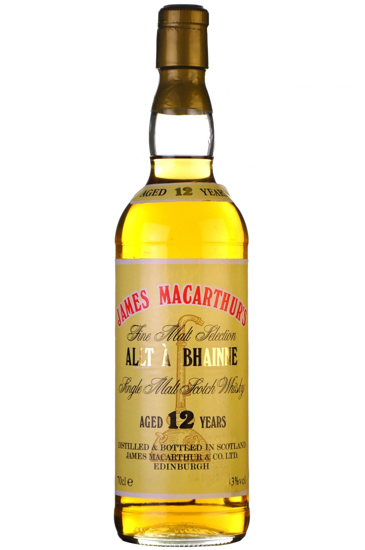 allt-a-bhainne 12 year old, james macarthurs, speyside single malt scotch whisky