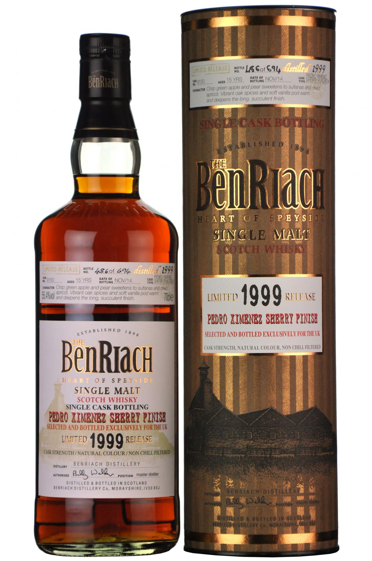 Benriach 1999-2014 | 15 Year Old | Single Cask 9150 | UK Exclusive