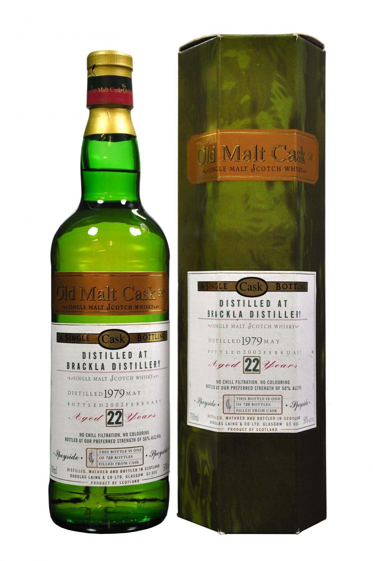 brackla 1979-2002 22 year old douglas laing old malt cask, highland single malt scotch whisky