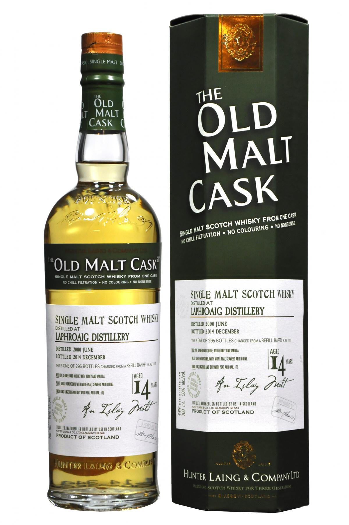 Laphroaig 2000-2014 14 year old malt cask by hunter laing