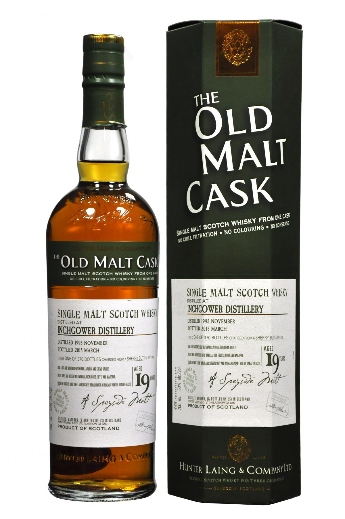 Inchgower 1995-2015 | 19 Year Old | Old Malt Cask 11402