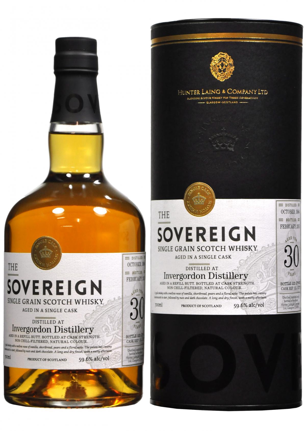 Invergordon 1984-2015, 30 year old, hunter laing the sovereign cask HL11237