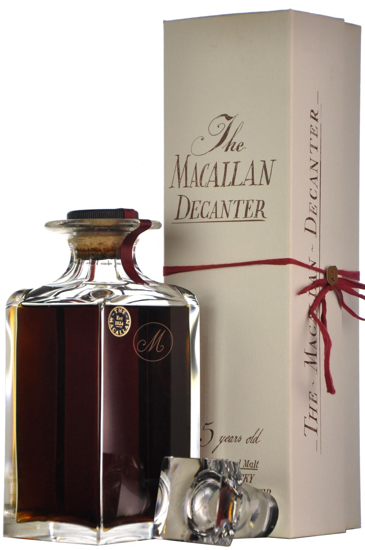 Macallan 25 Year Old Crystal Decanter 1980s