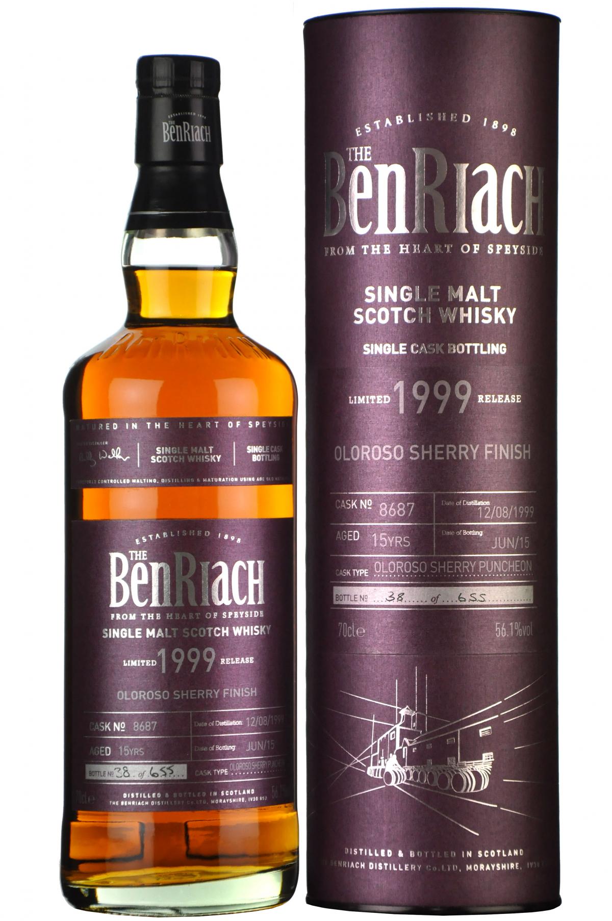 Benriach 1999-2015 | 15 Year Old Single Cask 8687 Batch 12