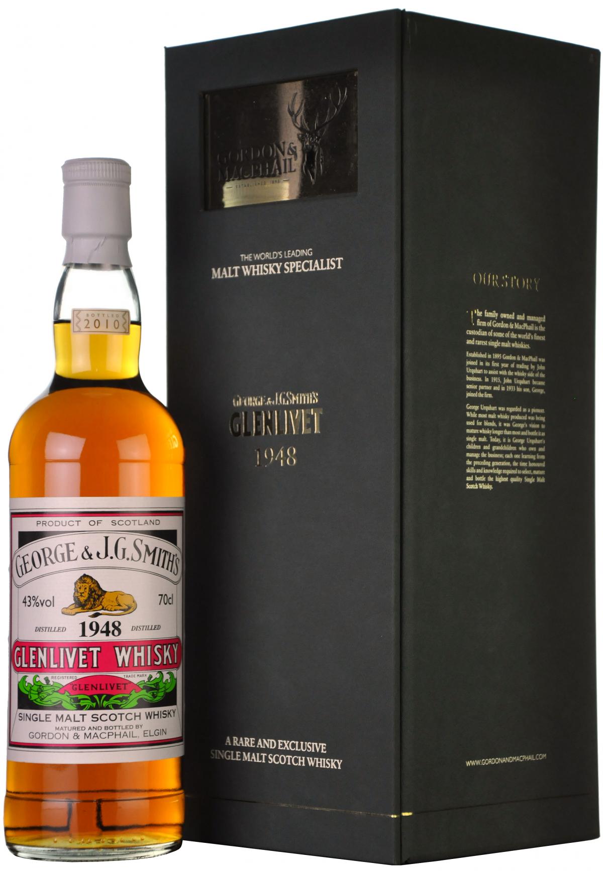 Glenlivet 1948-2010 | 62 Year Old Gordon & MacPhail Cask Number 545