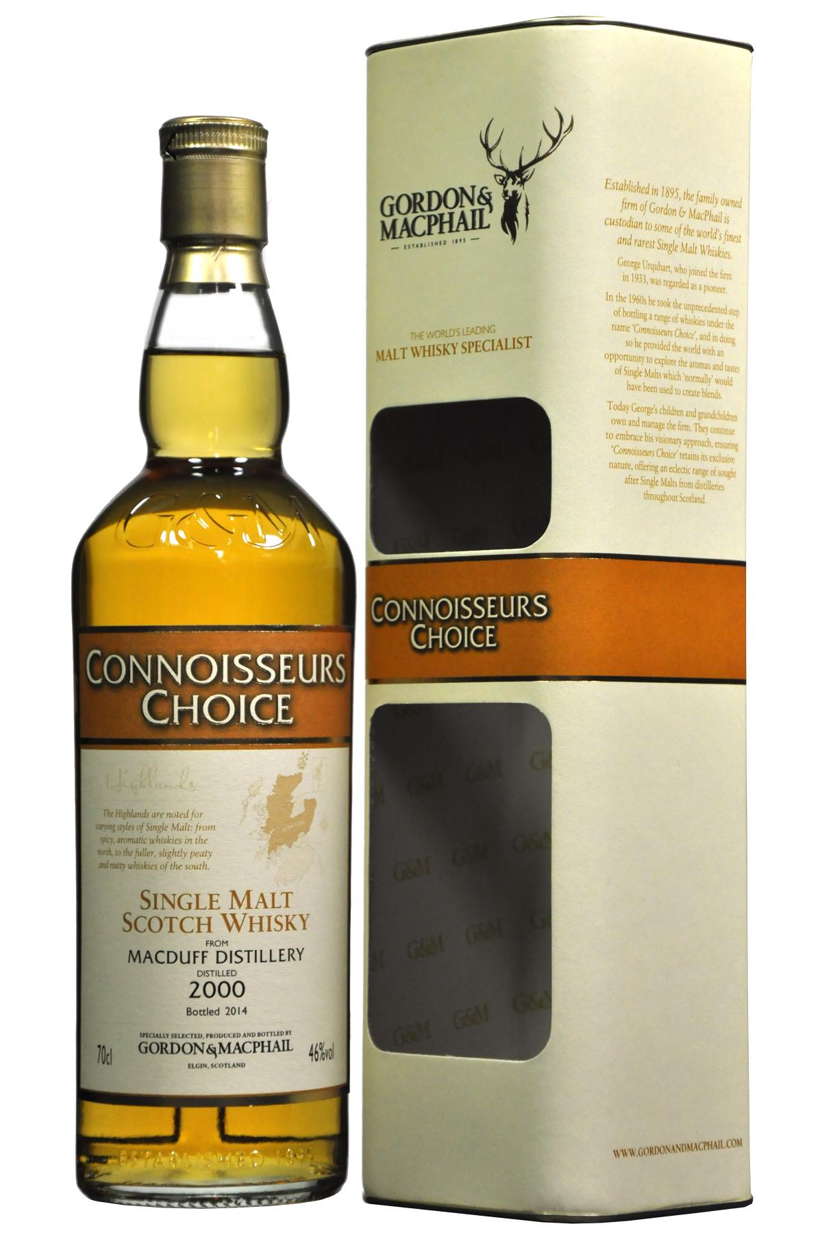 macduff 2000, connoisseurs choice, gordon and macphail whisky,