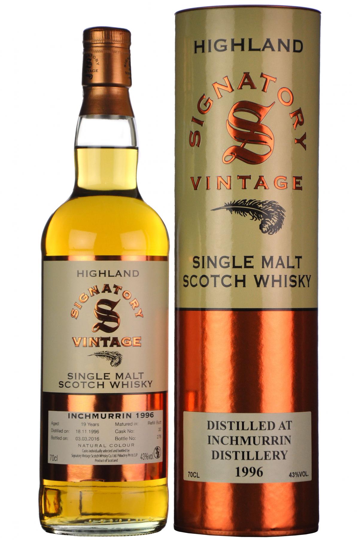 Inchmurrin 1996-2016 | 19 Year Old | Signatory Vintage