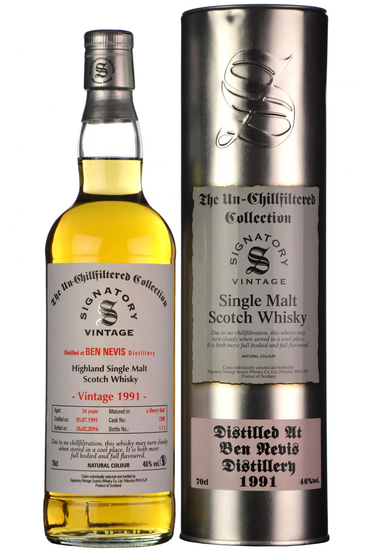 Ben Nevis 1991-2016 | 24 Year Old | Signatory Vintage