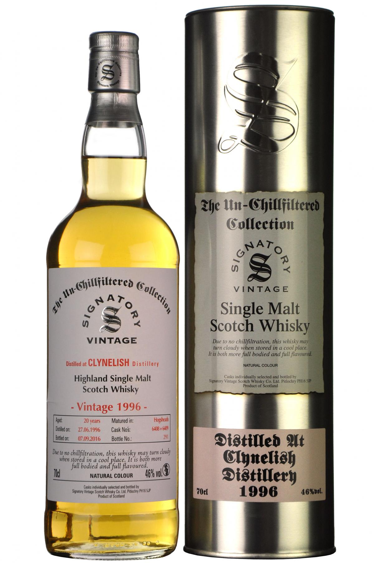 Clynelish 1996-2016 | 20 Year Old | Signatory Vintage Casks 6408 + 6409