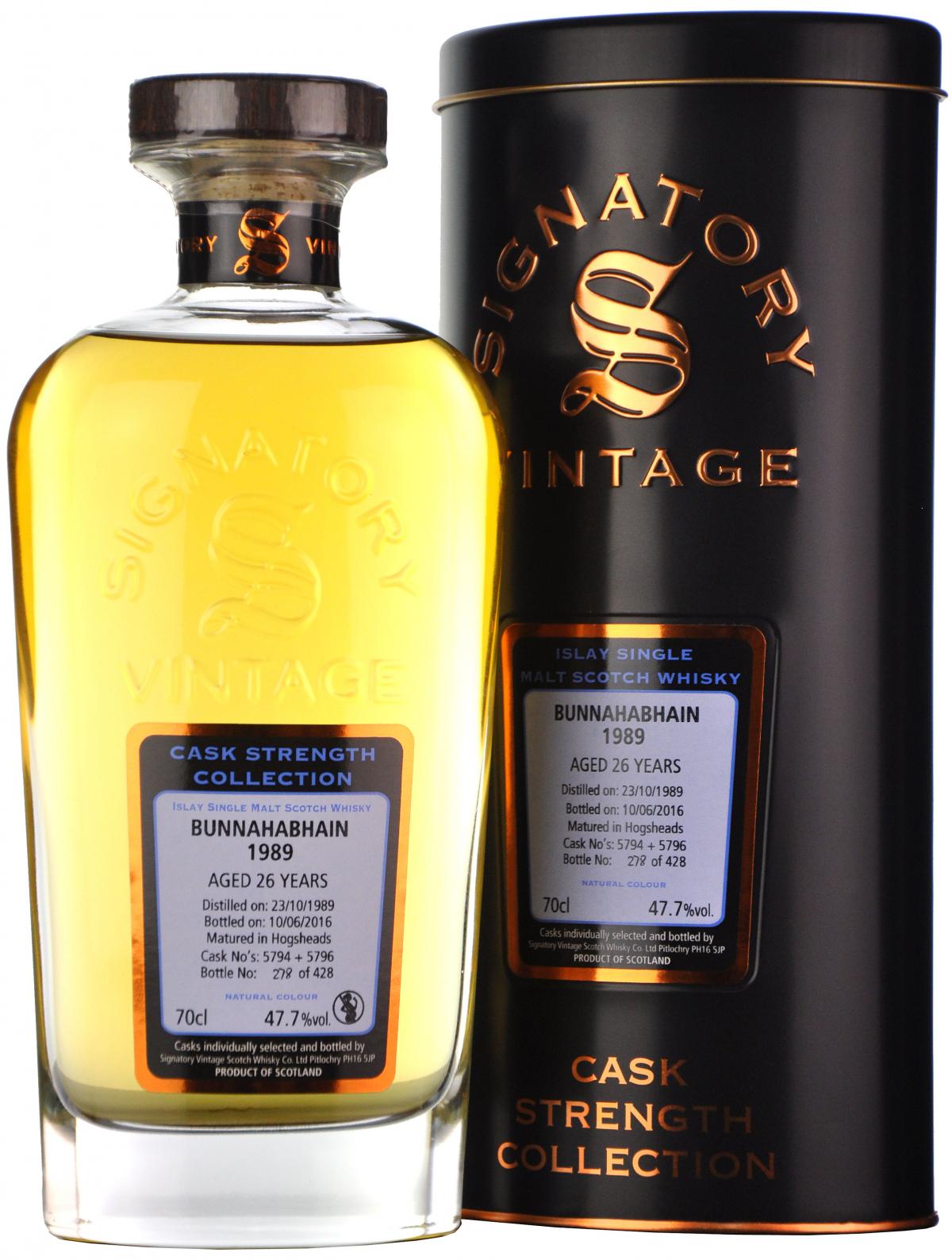 Bunnahabhain 1989-2016 | 26 Year Old | Signatory Vintage