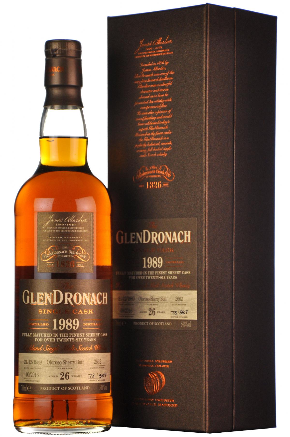 Glendronach 1989-2016 | 26 Year Old | Single Cask 2662 | Batch 14