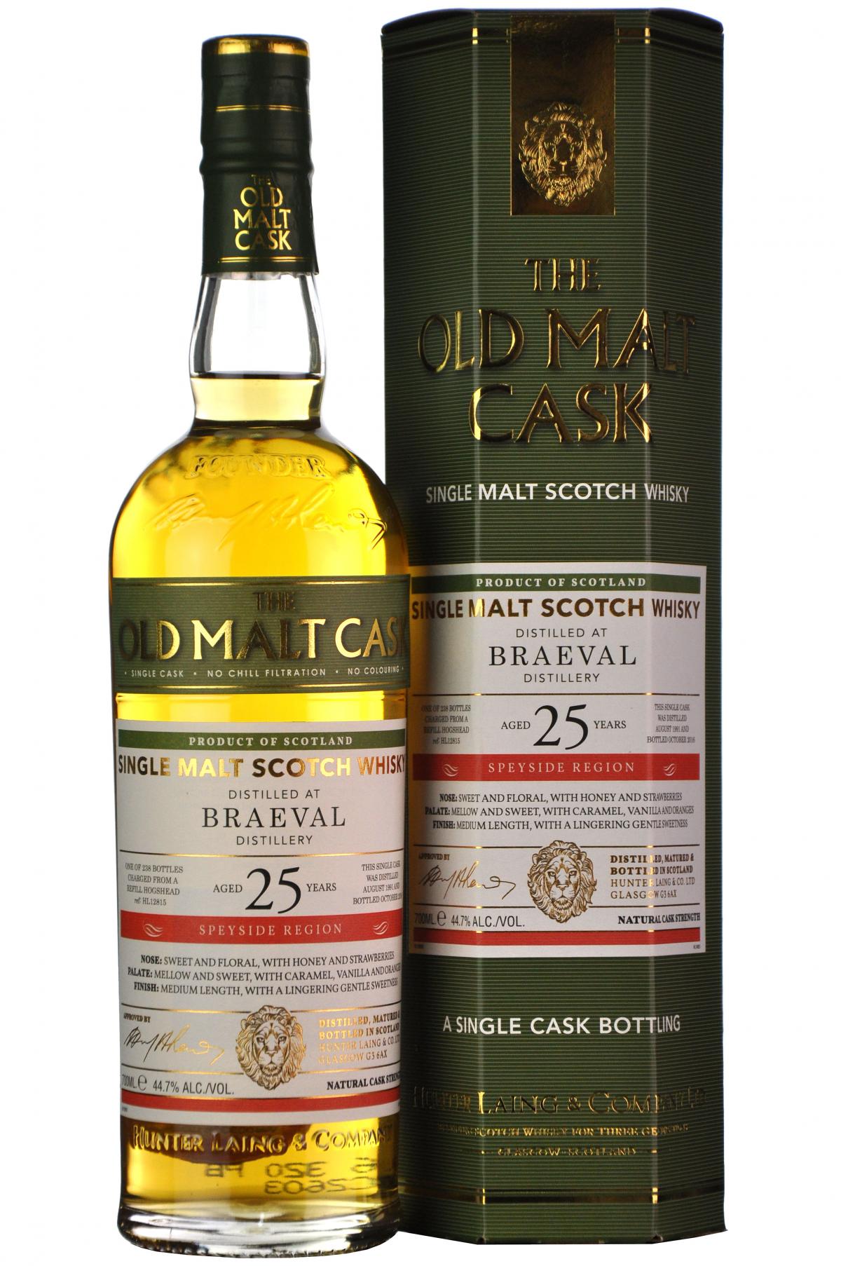 Braeval 1991-2016 | 25 Year Old | Old Malt Cask 12815