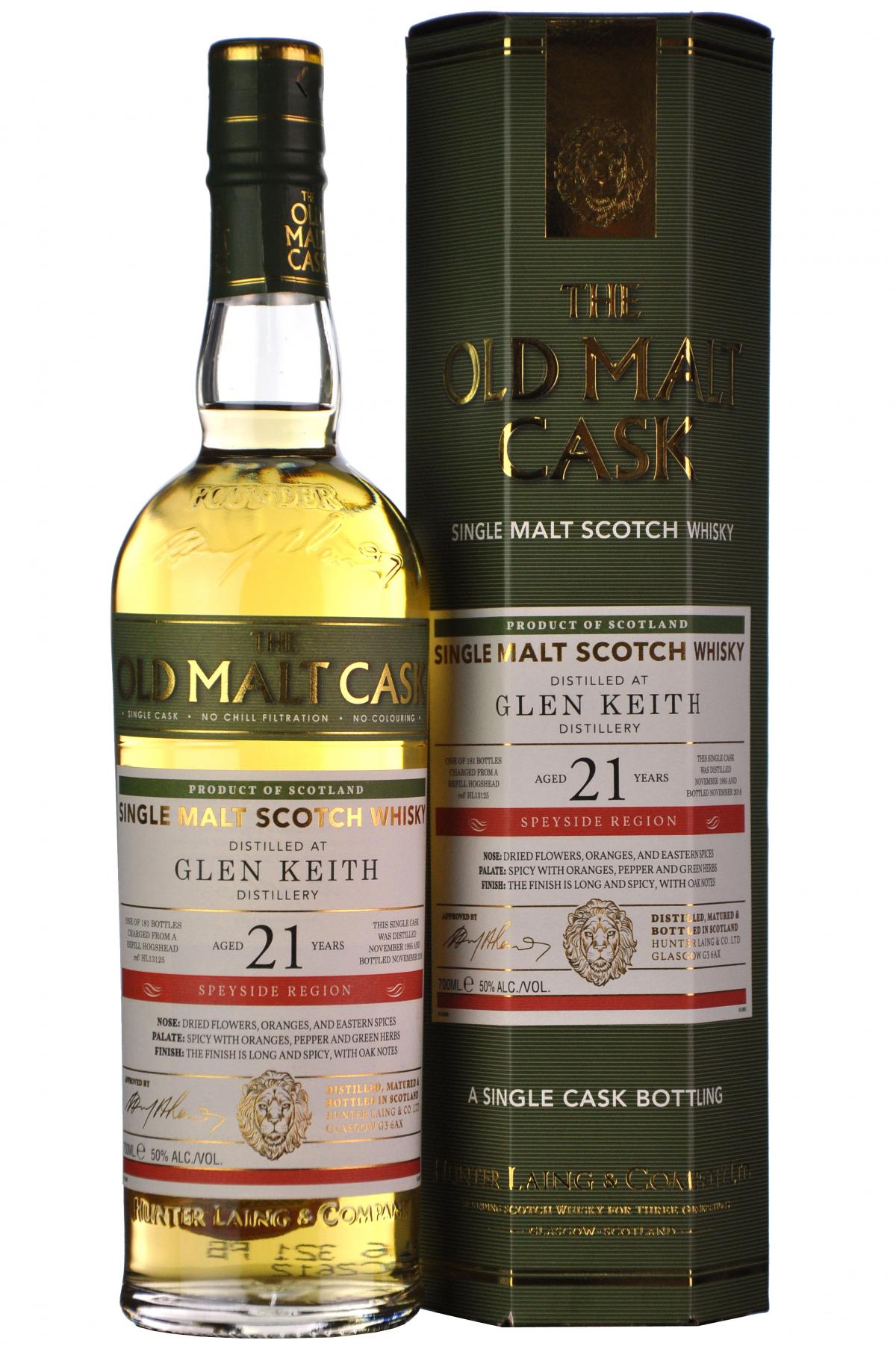 Glen Keith 1995-2016 | 21 Year Old | Old Malt Cask 13125