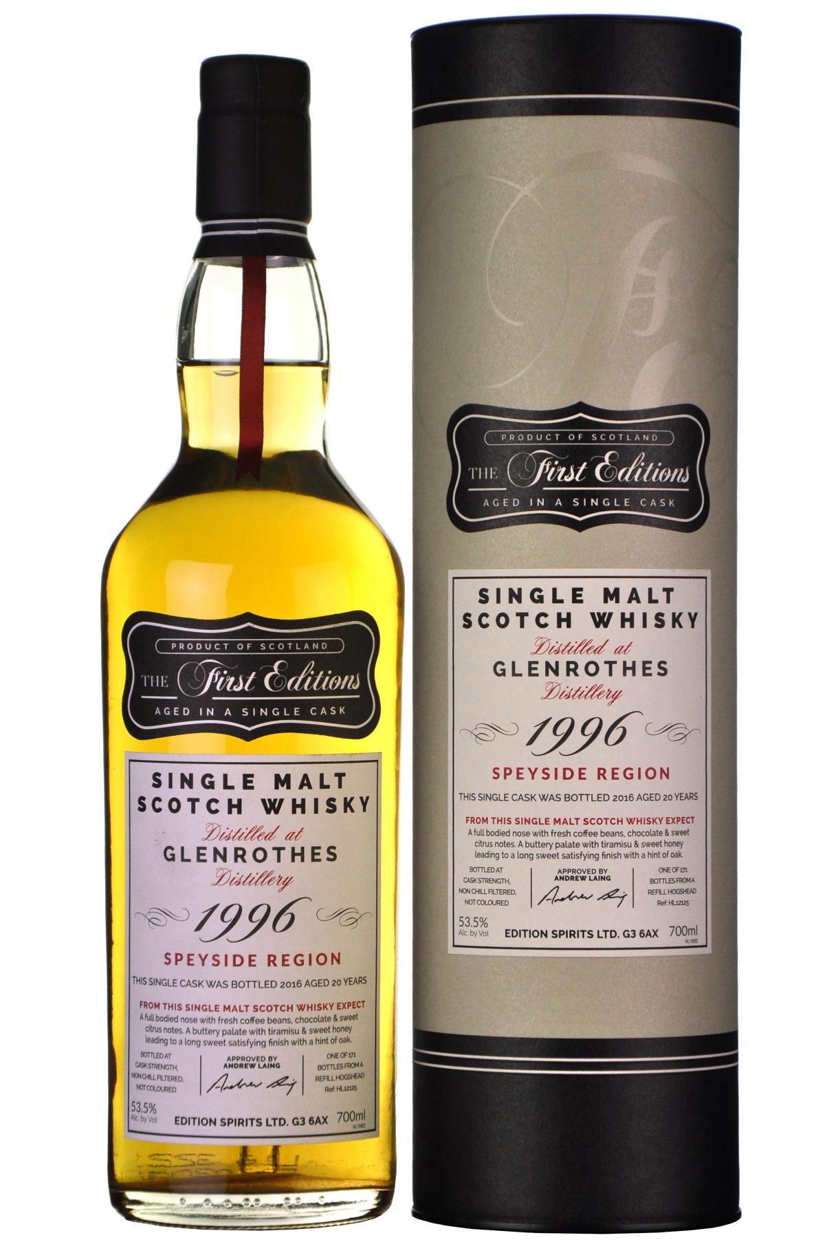 Glenrothes 1996-2016 | 20 Year Old | The First Editions