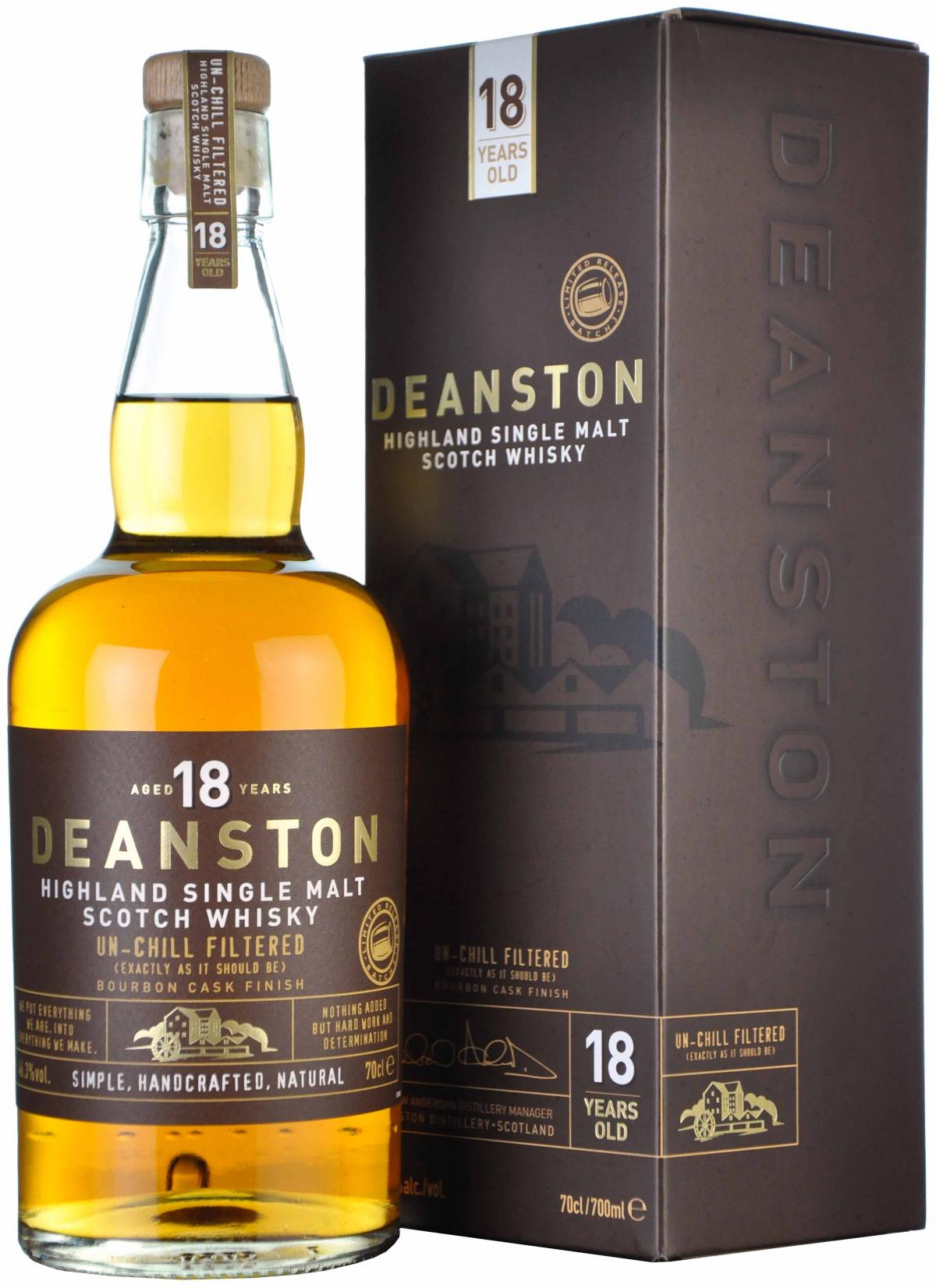 deanston 18 year old, bourbon cask finish,