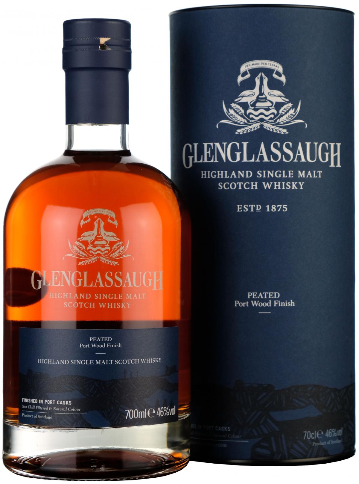 glenglassaugh finished in peated port wood casks