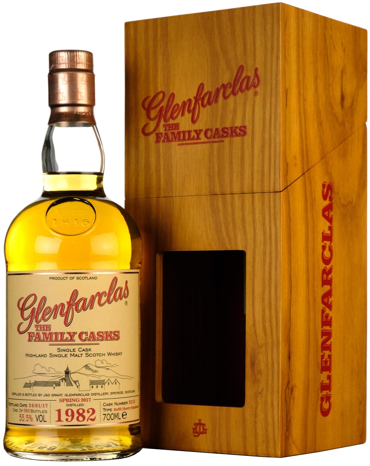 glenfarclas 1982, the family cask 2215, speyside single malt scotch whisky